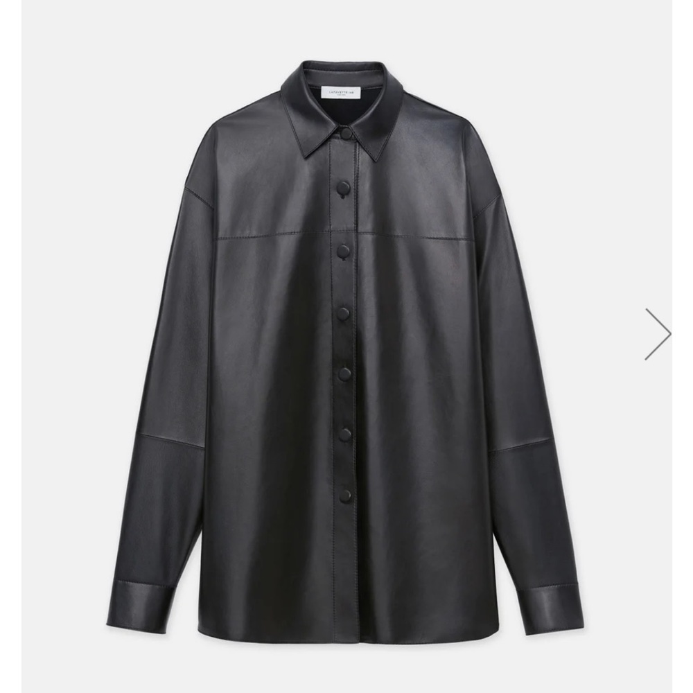 Lafayette 148 Lambskin leather shirt jacket NEVER WORN TAGS ON